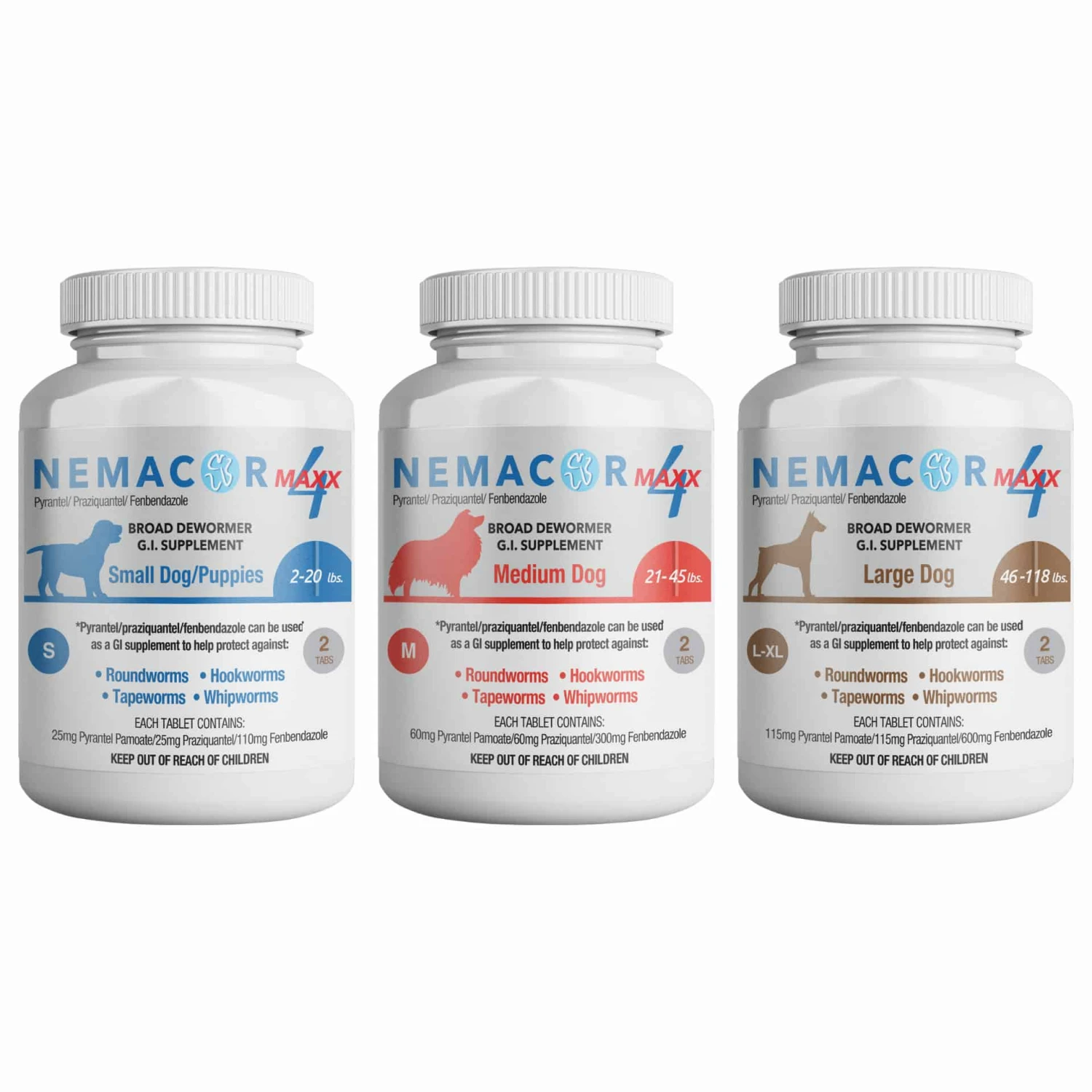 Nemacor Maxx 4 Broad De-Wormer Supplement For Dogs 3 Nemacor Maxx 4 Broad De-Wormer Supplement For Dogs