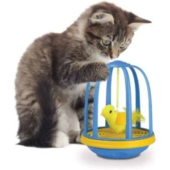 Our Pets Bird In A Cage Electronic Cat Toy