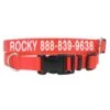Coastal Personalized Nylon Dog Collar 3/4″ -UPCO Popular Shop Personalized Tough Dog Collar 5 8 red