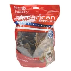 Pet Factory American Beefhide Beef Flavored Rawhide Chips 22 Oz
