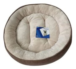 PetCrest Round Donut Dog Bed -UPCO Popular Shop PetCrest Round Bed Brown