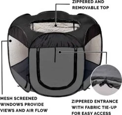 FurHaven Pop-Up Pet Playpen Large 12 FurHaven Pop-Up Pet Playpen Large -UPCO Popular Shop Pop Up Playpen Drk Gray4