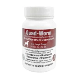 Quad-Worm For Dogs 6 Ct LARGE 46 Lb-120 Lb