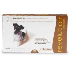 Pfizer Revolution Topical Flea & Heartworm Protection For Dogs 10-20 Lbs (6 Pack)