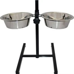Stainless Steel Double Diner Food Bowls