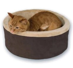 K&H Thermo-Kitty Bed Heated Cat Bed -UPCO Popular Shop Thermo Kitty Bed Mocha