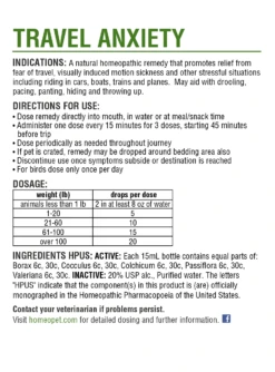 Homeopet Travel Anxiety Drops 15 ML -UPCO Popular Shop Travel Anxiety back