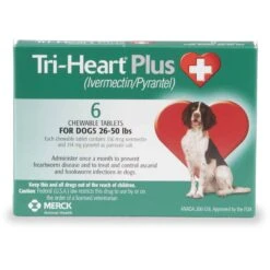 Tri-Heart® Plus Chewable Heartworm Tablets For Dogs 26-50 Lbs 6 Pack