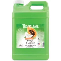 TropiClean 2 In 1 Papaya & Coconut Pet Shampoo And Conditioner 2.5 Gallon