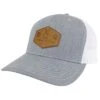 Richardson UPCO Dog Brand Logo Leather Patch Cap -UPCO Popular Shop UPCO Gray Whtie Patch Hat WEB 2