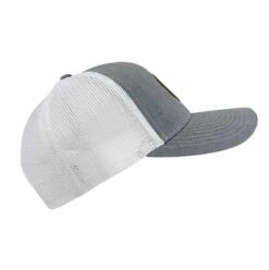 Richardson UPCO Dog Brand Logo Leather Patch Cap -UPCO Popular Shop UPCO Gray Whtie Patch Hat side web