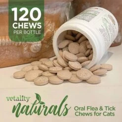 Vetality Naturals Oral Flea & Tick Chews For Cats 120 Ct -UPCO Popular Shop Vet Naturals Oral Chews Cat 120 ct