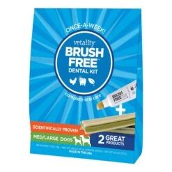 Vetality Brush Free Dental Kit Medium/Large Dogs
