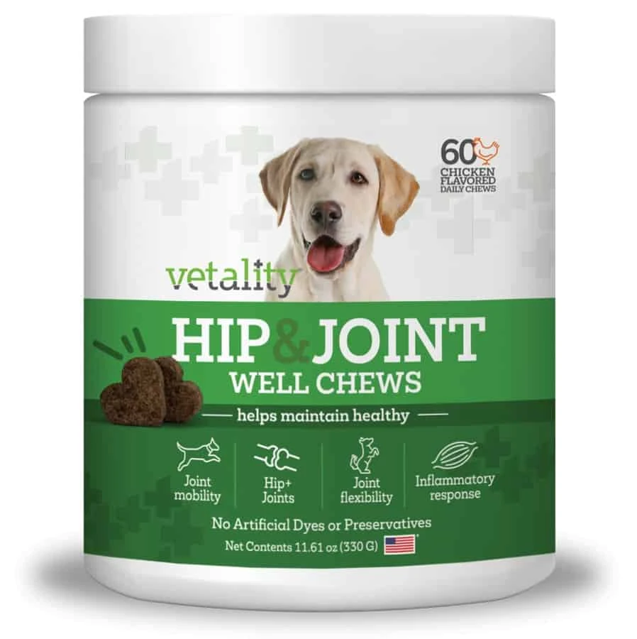 Vetality Hip & Joint Well Chews For Dogs 60 Ct 3 Vetality Hip & Joint Well Chews For Dogs 60 Ct