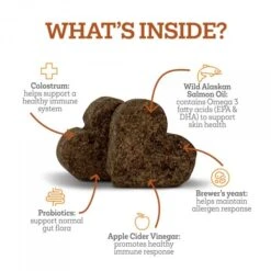 Vetality Aller-Immune Well Chews For Dogs 60 Ct -UPCO Popular Shop Vetality Skin Coat Aller Immune INFO3