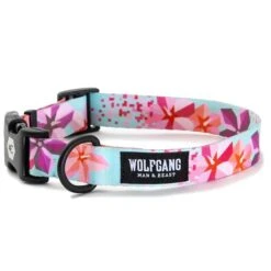 Wolfgang DigiFloral Light Blue, Purple & Pink Dog Collar