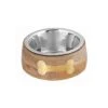 Artisan Natural Wood Dog Food Bowl