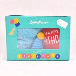 ZippyPaws Birthday Box Dog Toy Set Of 3 -UPCO Popular Shop ZippyPaws Birthday Box Blue 2