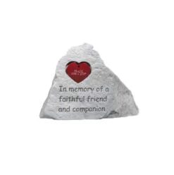 Pet Memorial Stone & Grave Marker – Heart Motif