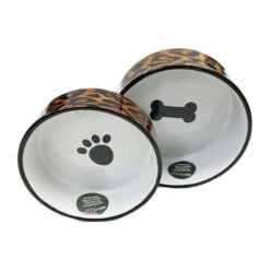 Petrageous Leopard Print Stoneware Bowl With Paw Accent 5″ -UPCO Popular Shop leopard bowl group 1 WEB