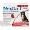 NexGard Chewable Tablets For Dogs 60.1-121 Lbs (3 Pack) -UPCO Popular Shop nexgard chews 60 1 121lbs 3 chews red 64