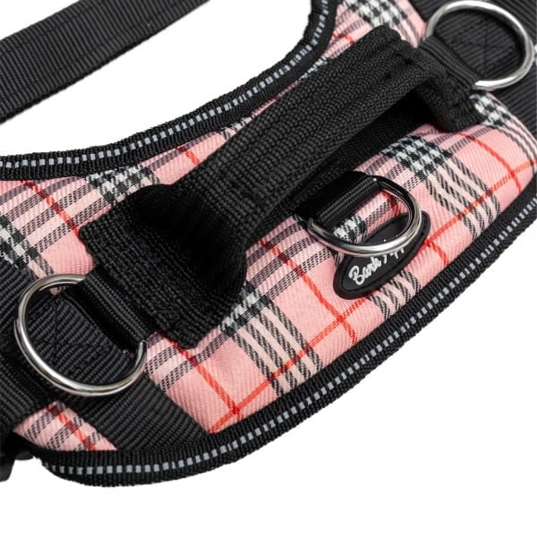 Bark Appeal No Pull Dog Harness Pink Plaid 4 Bark Appeal No Pull Dog Harness Pink Plaid - Image 2