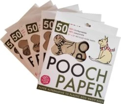 Pooch Paper Eco Friendly Dog Waste Sheet 12″x12″ 50ct