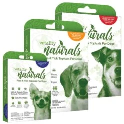 Vetality Naturals Flea & Tick Topical For Dogs (3 Pack)