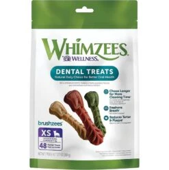 WHIMZEES Brushzees Dental Chews For Dogs X-Small 48 Ct